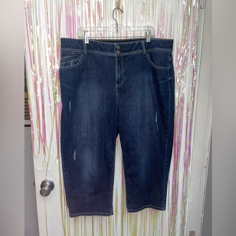 Lane Bryant Stylish Blue Denim Capris
